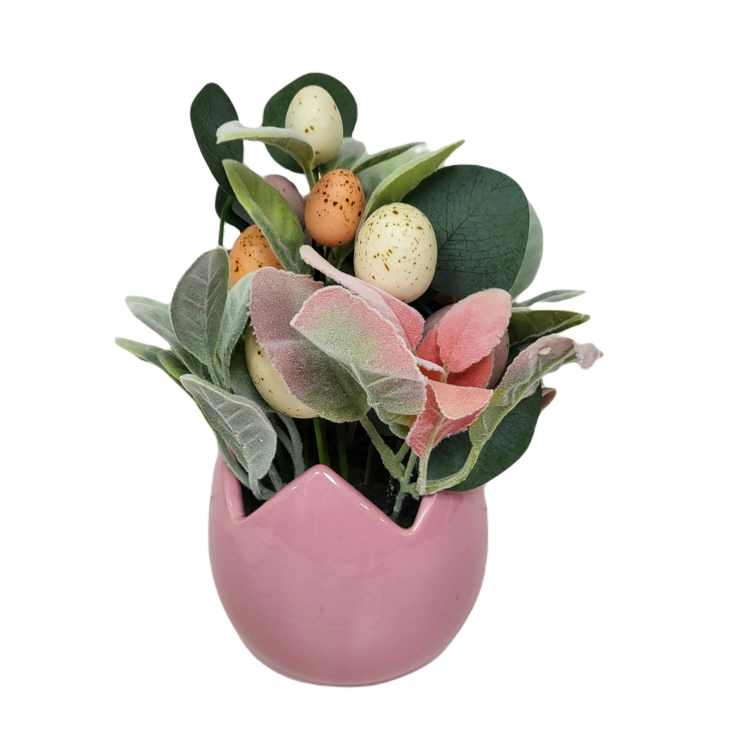 Easter Artificial Plant in Pink Speckled Egg Pot, by Way To Celebrate | Walmart (US)