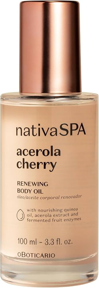 Nativa SPA by O Boticario Acerola Cherry Renewing Body Oil, Luminous Glow & Deep Hydration, 3.38 ... | Amazon (US)