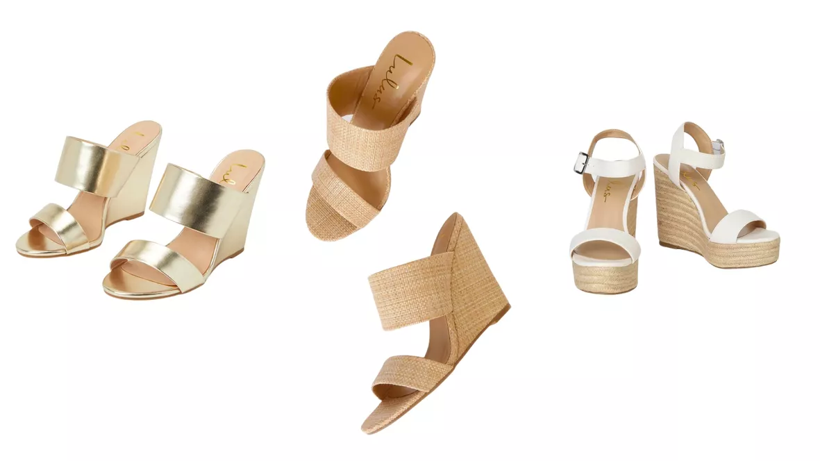 Basik White Ankle Strap Platform Wedge Sandals