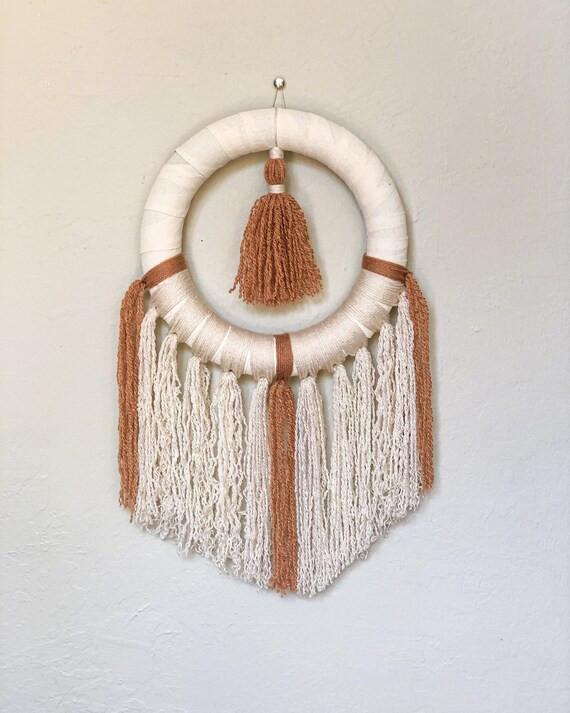 Tan and Cream Tassel Wall Hanging | Etsy | Etsy (US)