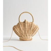 Stone Wicker Shell Crossbody Bag New Look | New Look (UK)