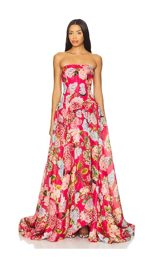 Bloom Gown in Fuchsia Bloom Print | Revolve Clothing (Global)