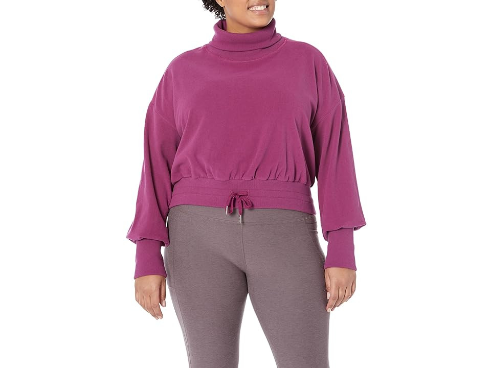 Sweaty Betty Melody Luxe Fleece Pullover (Amaranth Pink) Women's Clothing | Zappos