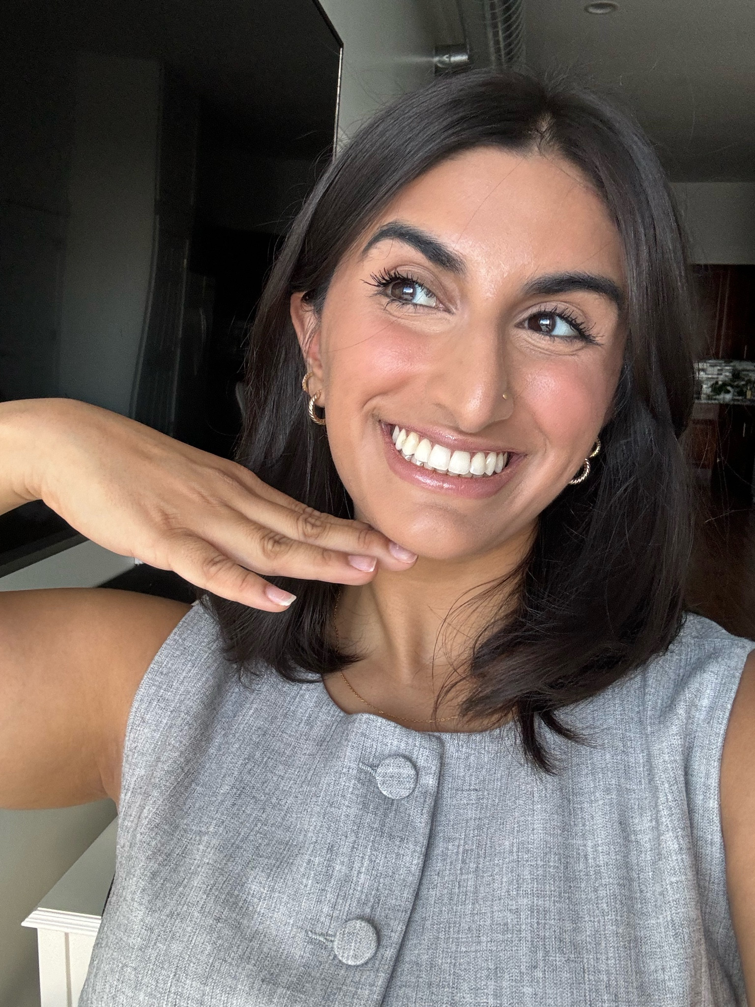 Decided to do my makeup today for work today since it’s the firm’s anniversary party! 
Love this makeup routine because it’s quick and easy (got it done in 15 mins). Exact products are linked!
Products used:
- Kosas SPF
- exa color corrector 
- exa concealer 
- tower 28 sunny days foundation
- Sephora collection concealer 
- Laura mercier translucent powder 
- merit bronzer stick 
- milk makeup blush 
- L’Oréal lash primer 
- YSL mascara
- milk makeup lip oil glosss

#LTKBeauty #LTKFindsUnder100 #LTKFindsUnder50