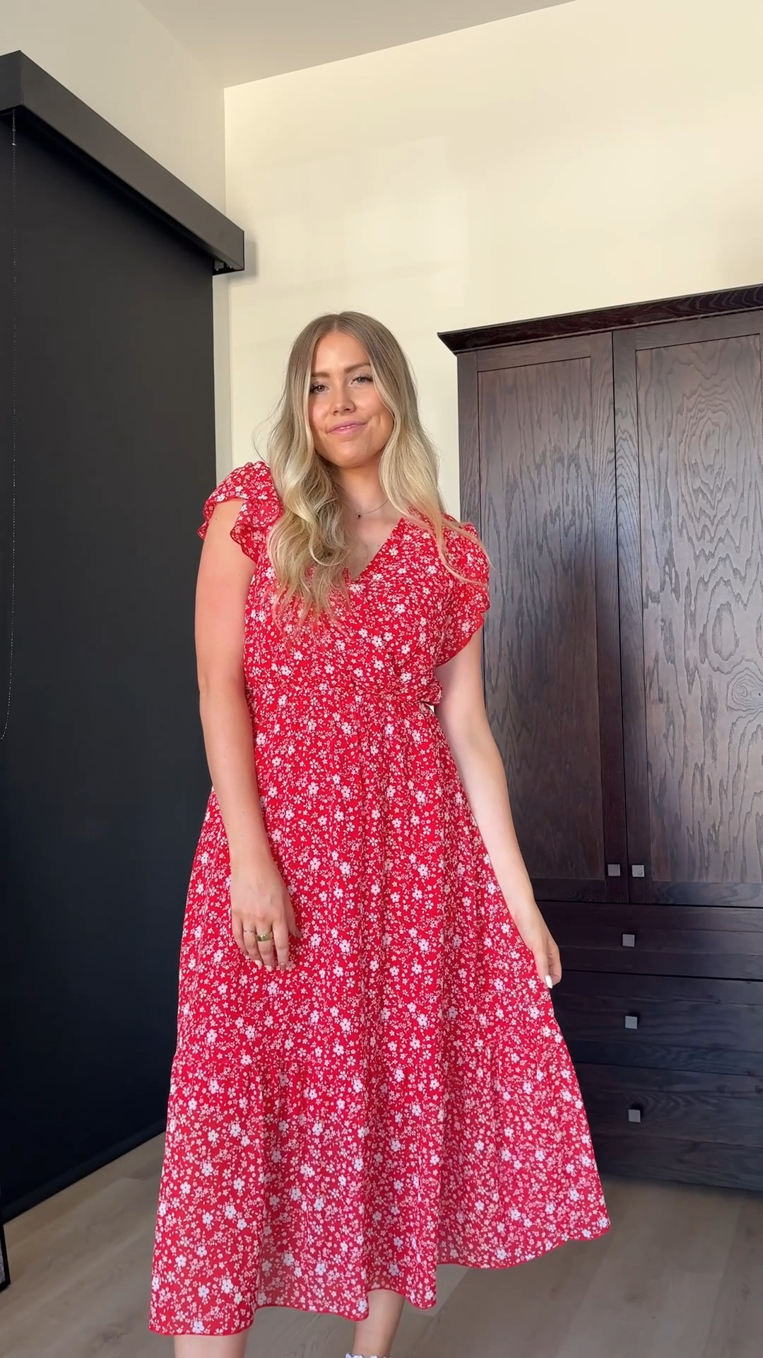 one of my fav Amazon dresses! 
You can easily dress it up or down! Wearing my usual size M

| teacher outfit | teacher dress | mom dress | red dress
