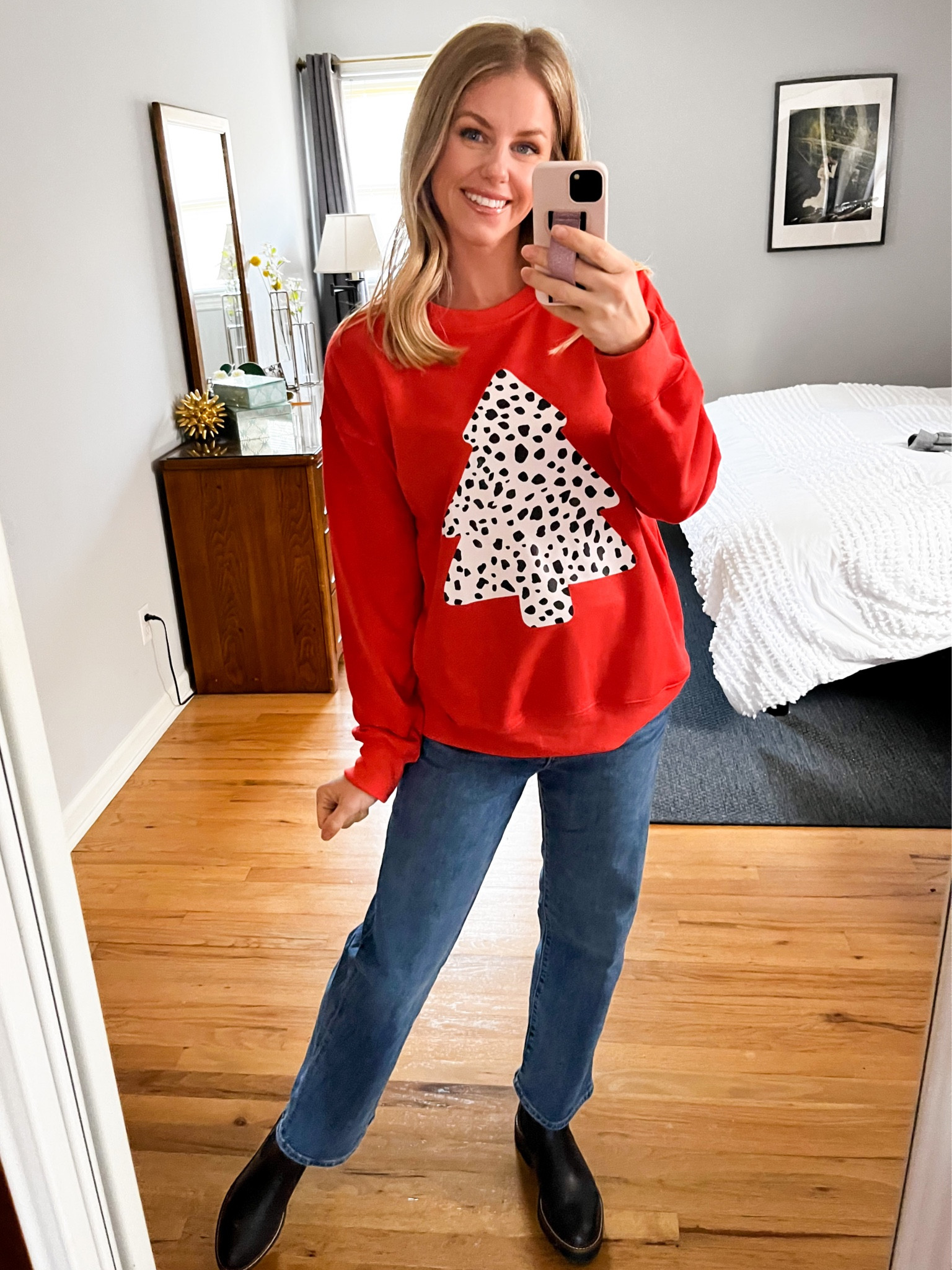 Christmas sweatshirt but make it girly! Lovvve this sweatshirt. Sized up to a medium  

#LTKHoliday #LTKsalealert #LTKunder50