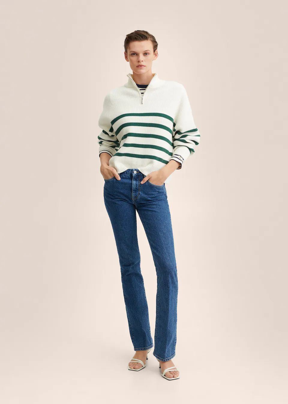 Striped knit sweater | MANGO (US)