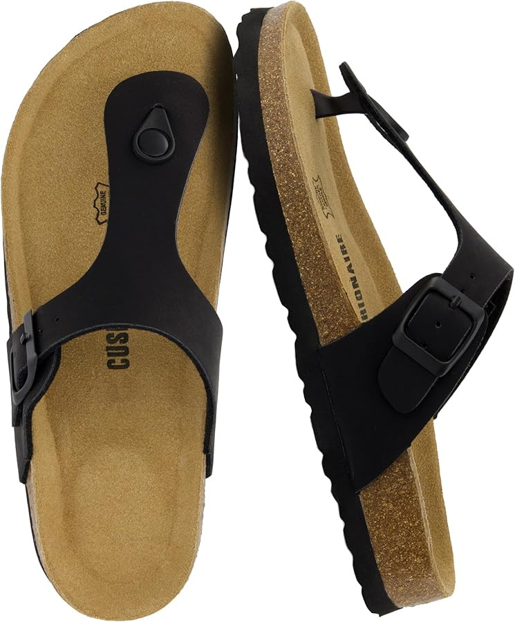 CUSHIONAIRE Women's Leah Cork Footbed Sandal With +Comfort | Amazon (US)