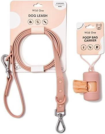 Wild One Nylon Adjustable Length Leash 5.5 Feet and Poop Bag Carrier Set, Waterproof, Odor Resist... | Amazon (US)