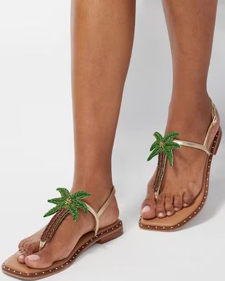 Beaded Palm Thong Sandals | Chico's