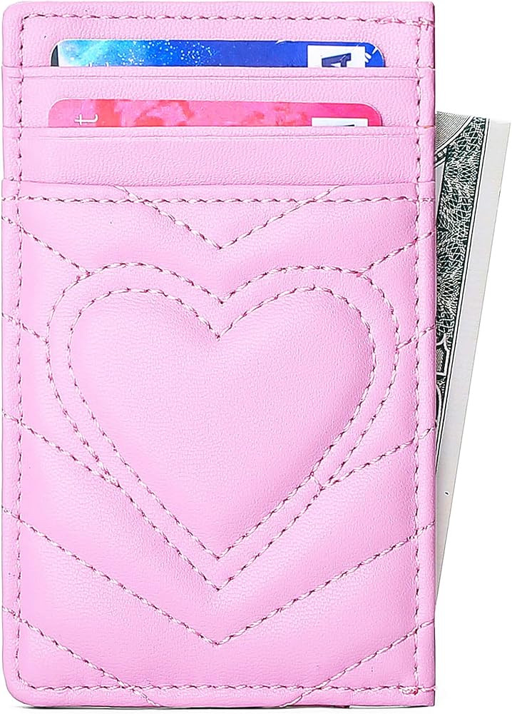 Quilted Leather Card Holder Wallet with RFID Blocking, Gifts for Teenage Girls and Women | Amazon (US)