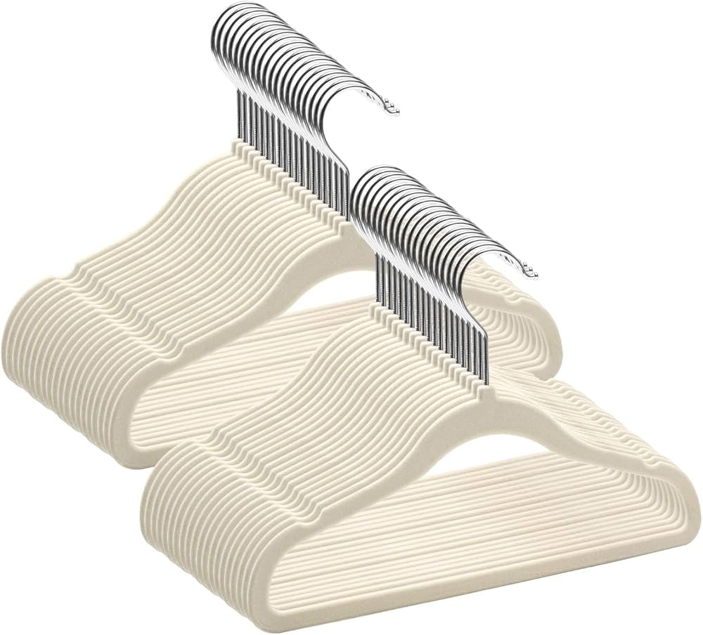 GoodtoU Kids Hangers Velvet 50 Pack -Baby Felt Hangers Non Slip Toddler Hangers Childrens Hangers... | Amazon (US)