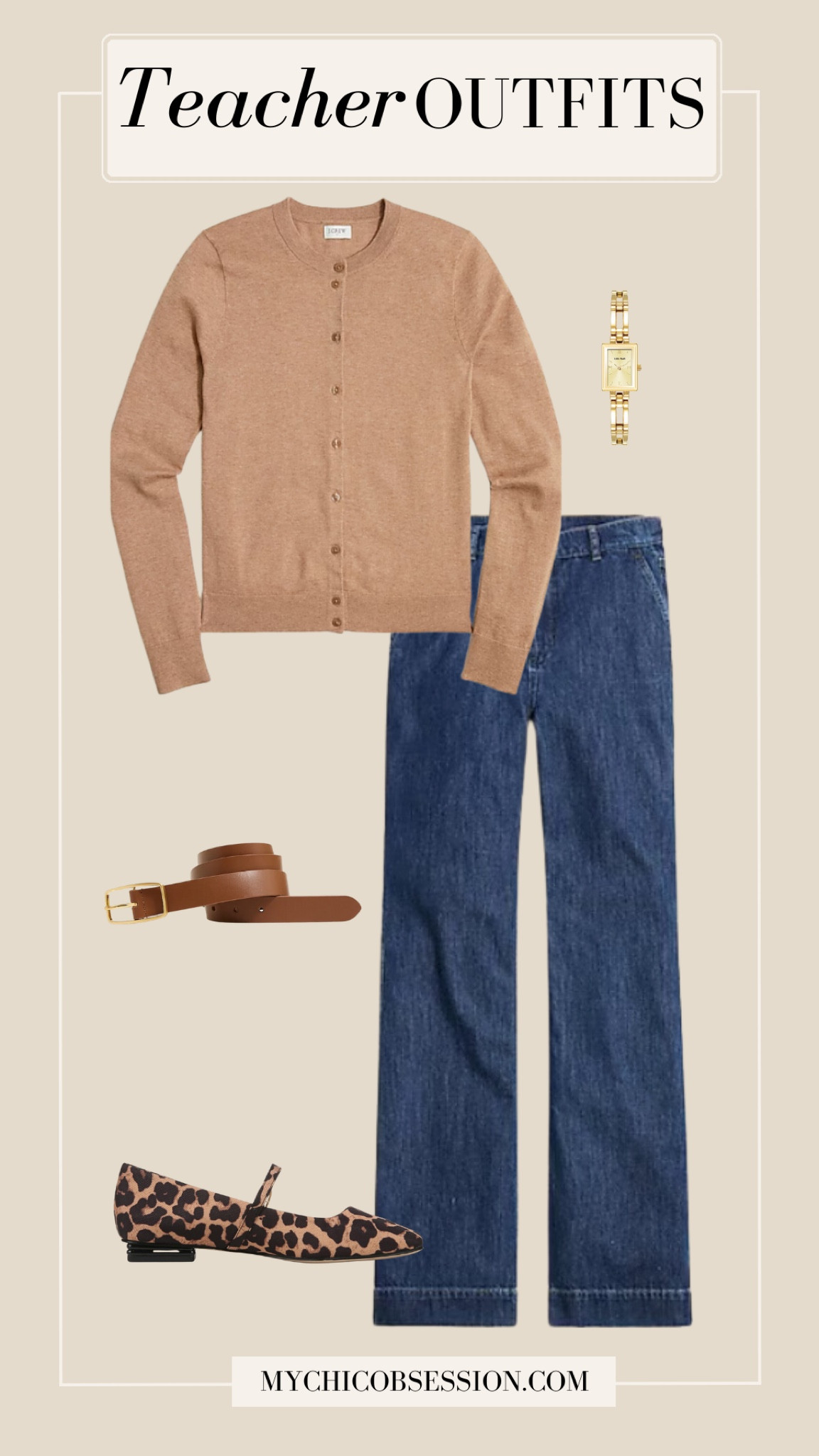 Looking for teacher outfits as you head back to school? This teacher outfit idea is fashionable and easy to wear!

cardigan, dark wash jeans, leopard print Mary Jane flats

#LTKBacktoSchool #LTKWorkwear