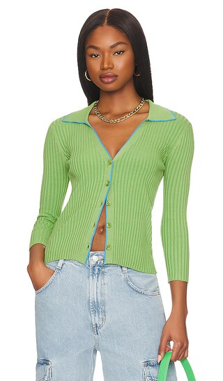 Dillie Cardigan in Jungle | Revolve Clothing (Global)