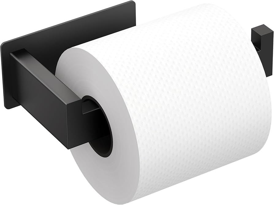Toilet Paper Holder Self Adhesive, Premium SUS304 Stainless Steel Rustproof Toilet Roll Holder No... | Amazon (US)
