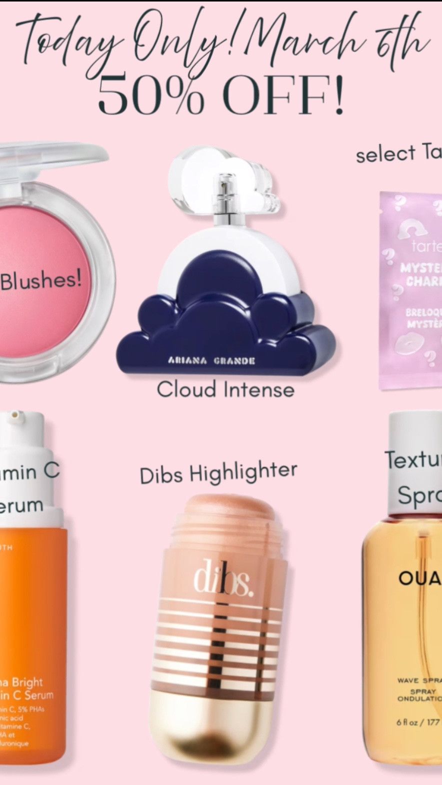 50% off on major sale today at Ulta! These beauty products and much more! Only available today! 

#LTKselfcare #LTKSaleAlert #LTKBeauty