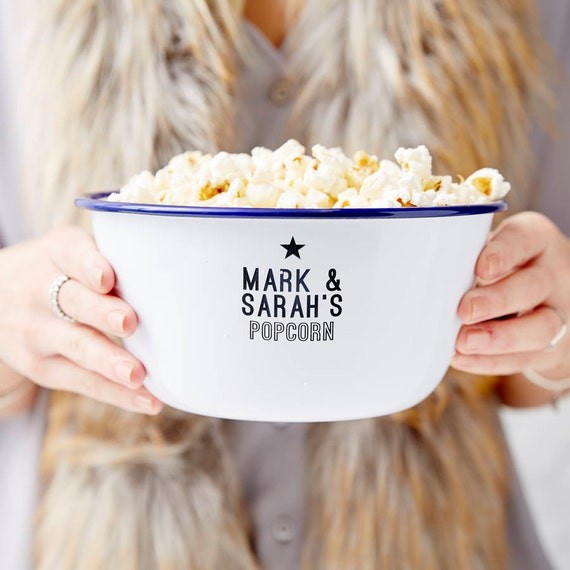 Click for more info about Personalised Couples Enamel Popcorn Bowl