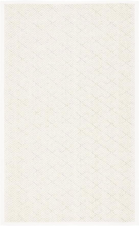 SAFAVIEH Natural Fiber Collection Area Rug - 5' x 8', Ivory, Handmade Wool & Jute, Ideal for High... | Amazon (US)