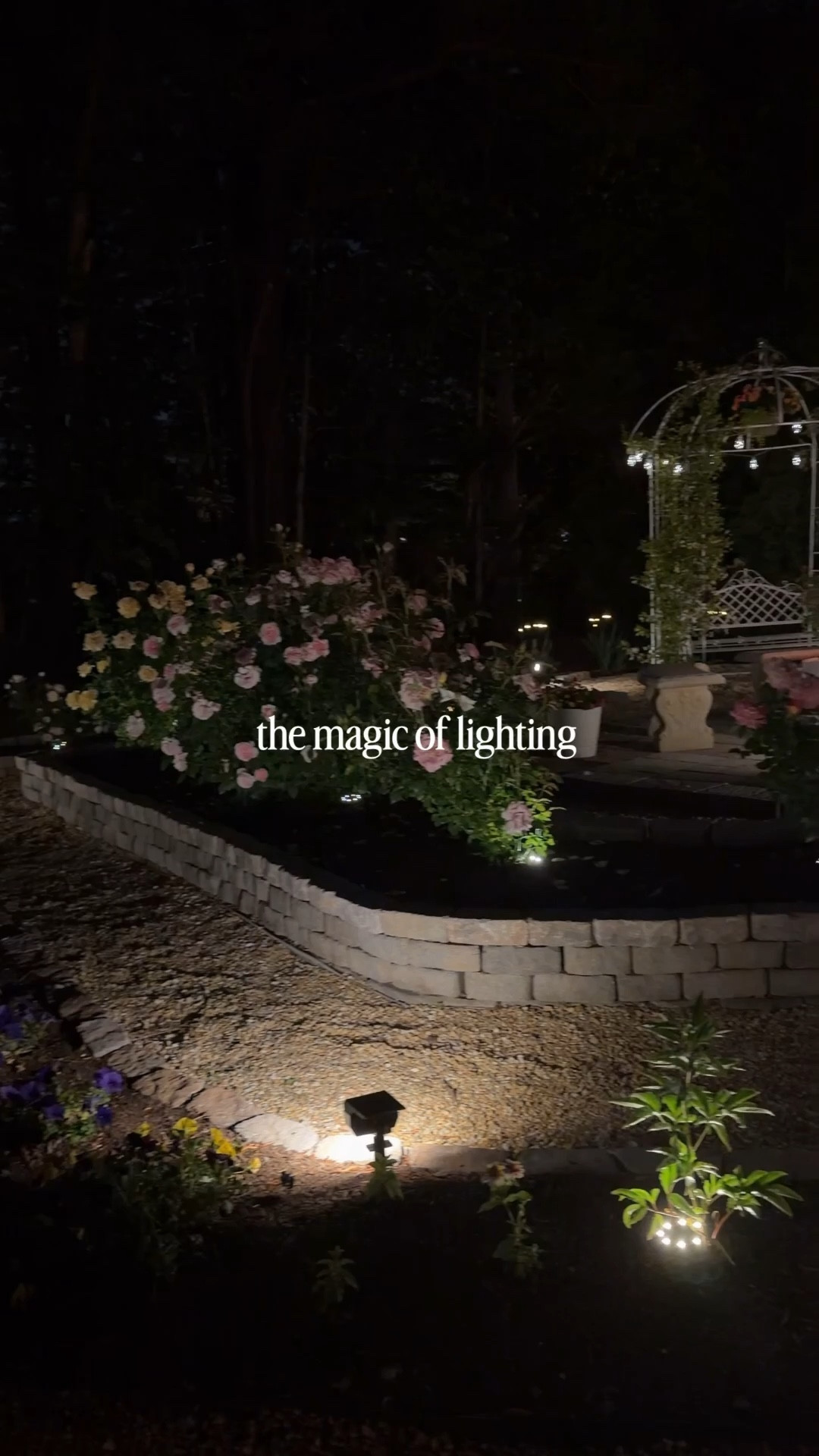 Solar powered night scaping for the garden 