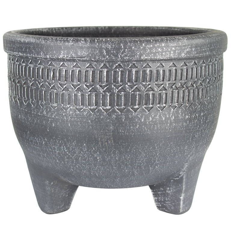 Better Homes & Gardens 13.5in Ellington Clay Footed Bowl, Grey | Walmart (US)