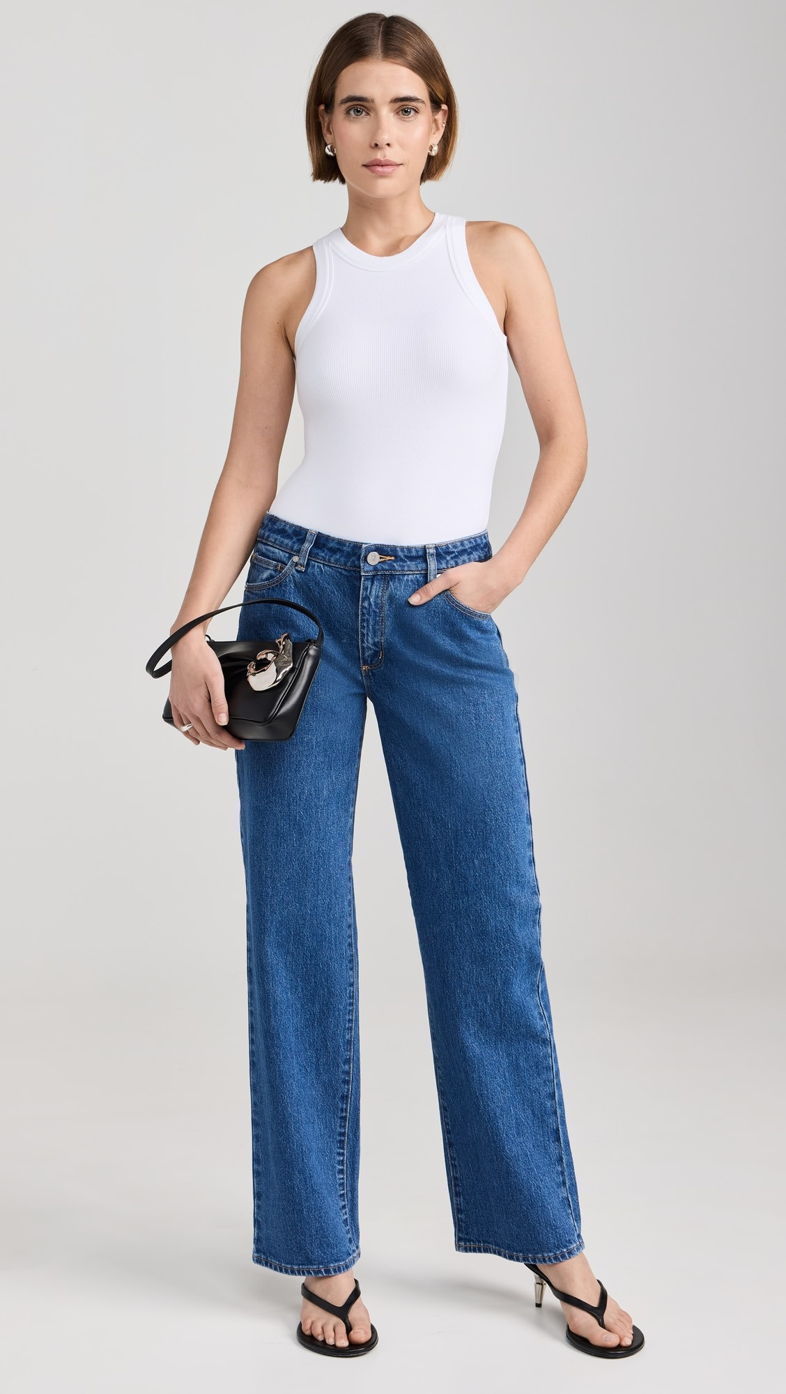 Ali Ribbed Racer Tank Bodysuit | Shopbop