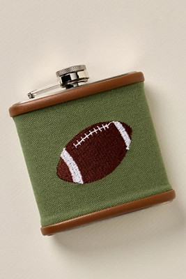 Embroidered Football Flask | Anthropologie (US)