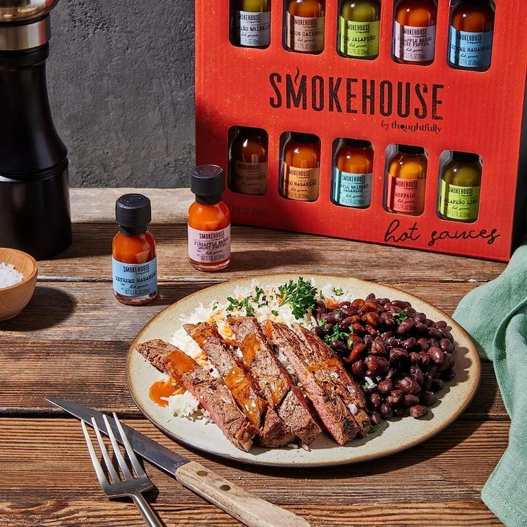 Smokehouse by Thoughtfully Natural Flavors Hot Sauce Traveler Variety pack, Liquid Sauce Gift Set... | Walmart (US)