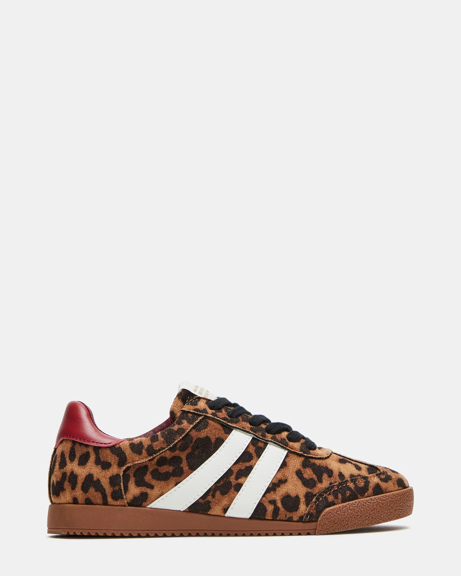 HUDSIN Leopard Lace-Up Low-Top Sneaker | Women's Sneakers | Steve Madden (US)