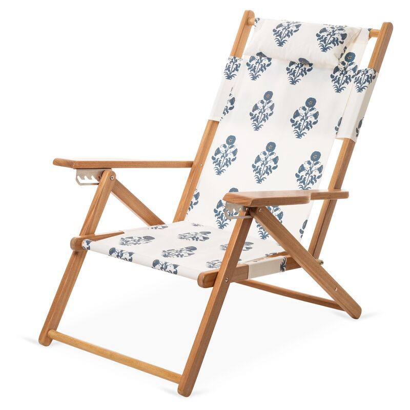 Luna Backpack Beach Chair, Blue/White | One Kings Lane