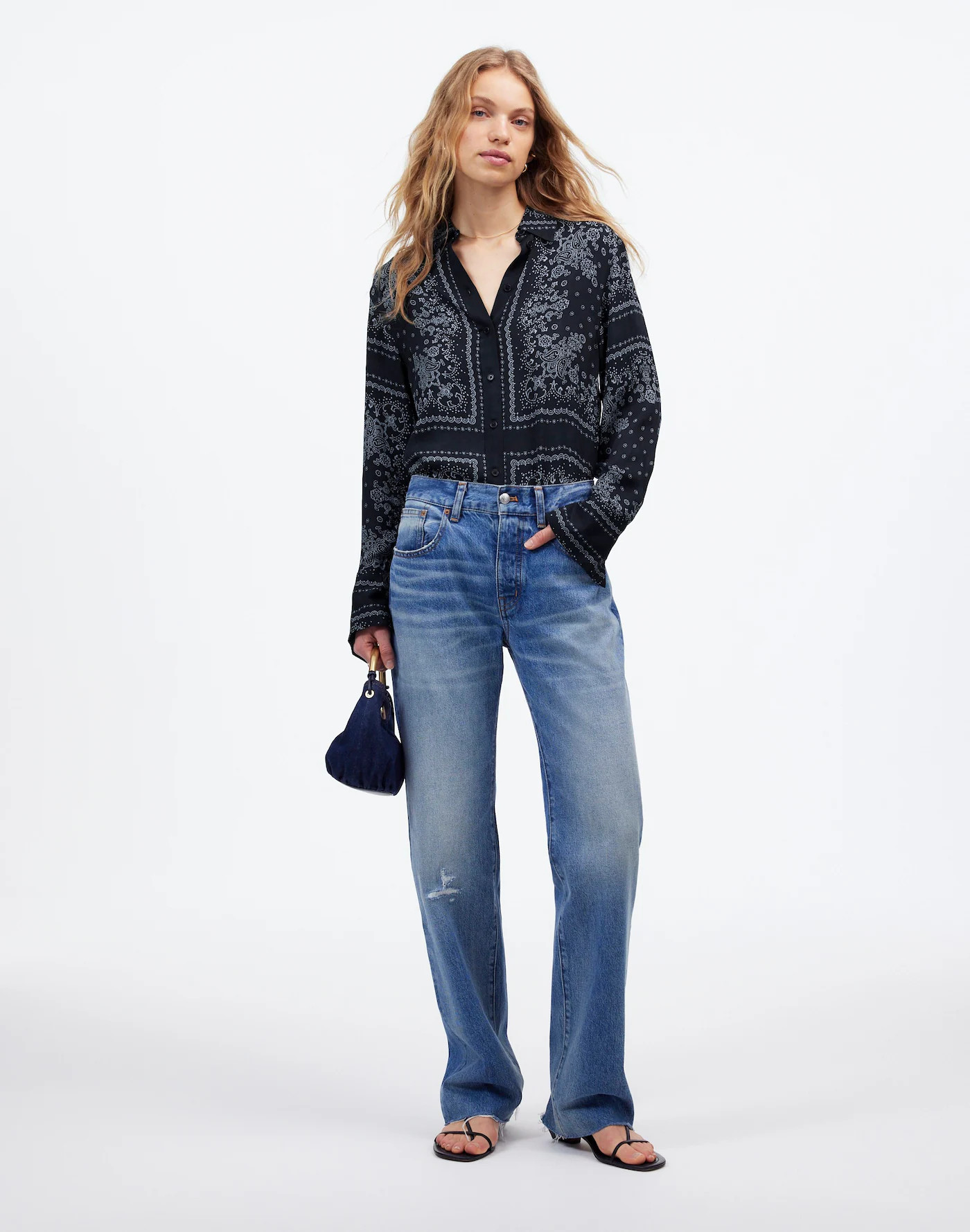 Relaxed Button-Up Shirt in Bandana Print | Madewell