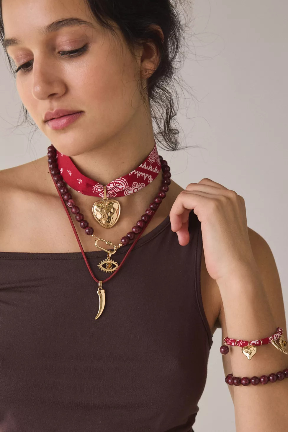 Jupiter Bandana Layered Necklace | Urban Outfitters (US and RoW)