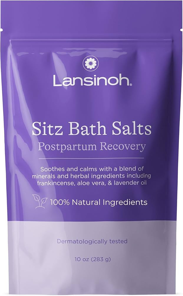 Lansinoh Sitz Bath Salts, Postpartum Essentials, and Hemorrhoid Treatment, Epsom Salt Bath Soak W... | Amazon (US)