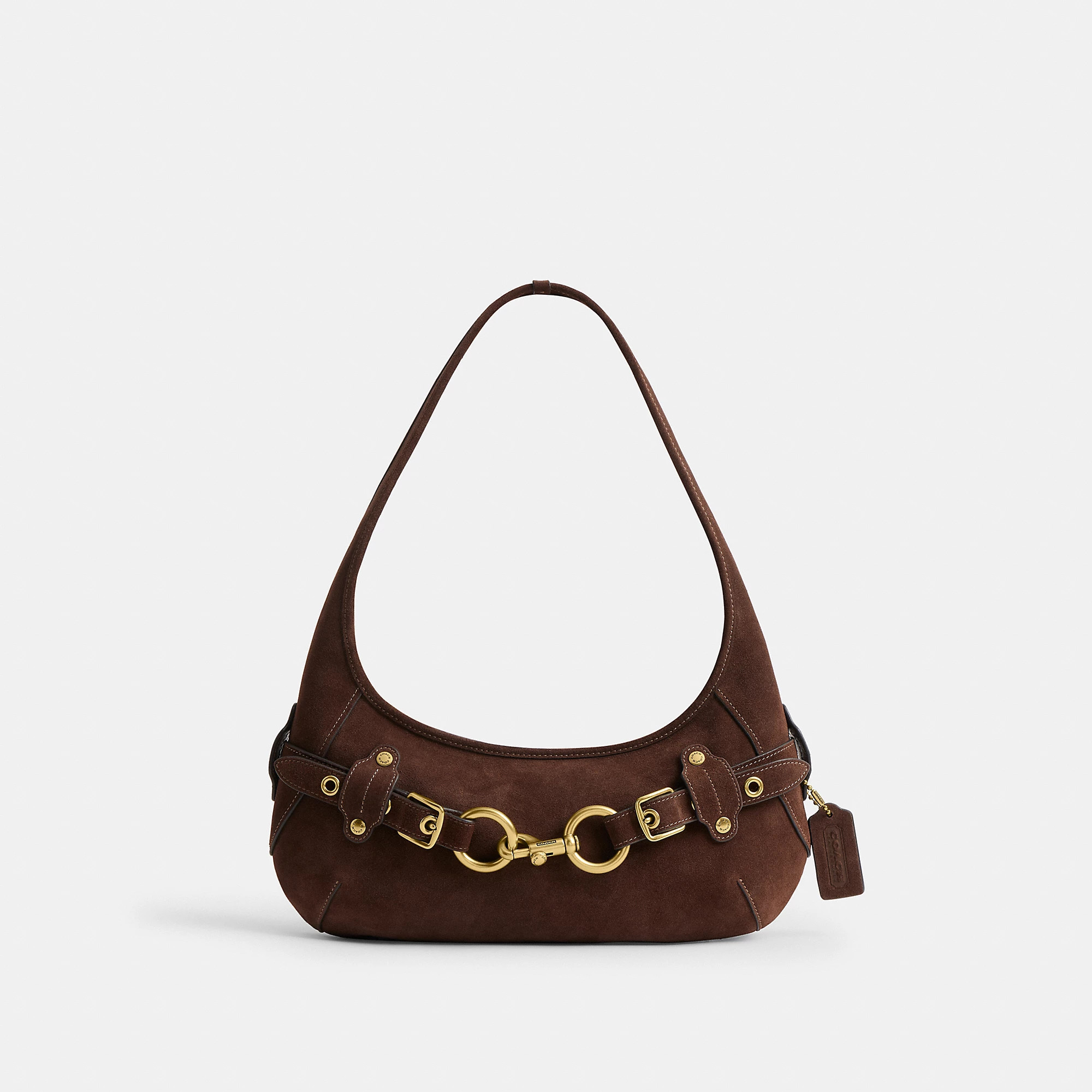 Coach Belted Ergo Shoulder Bag - Women's - Brass/dark Chocolate | Coach (US)