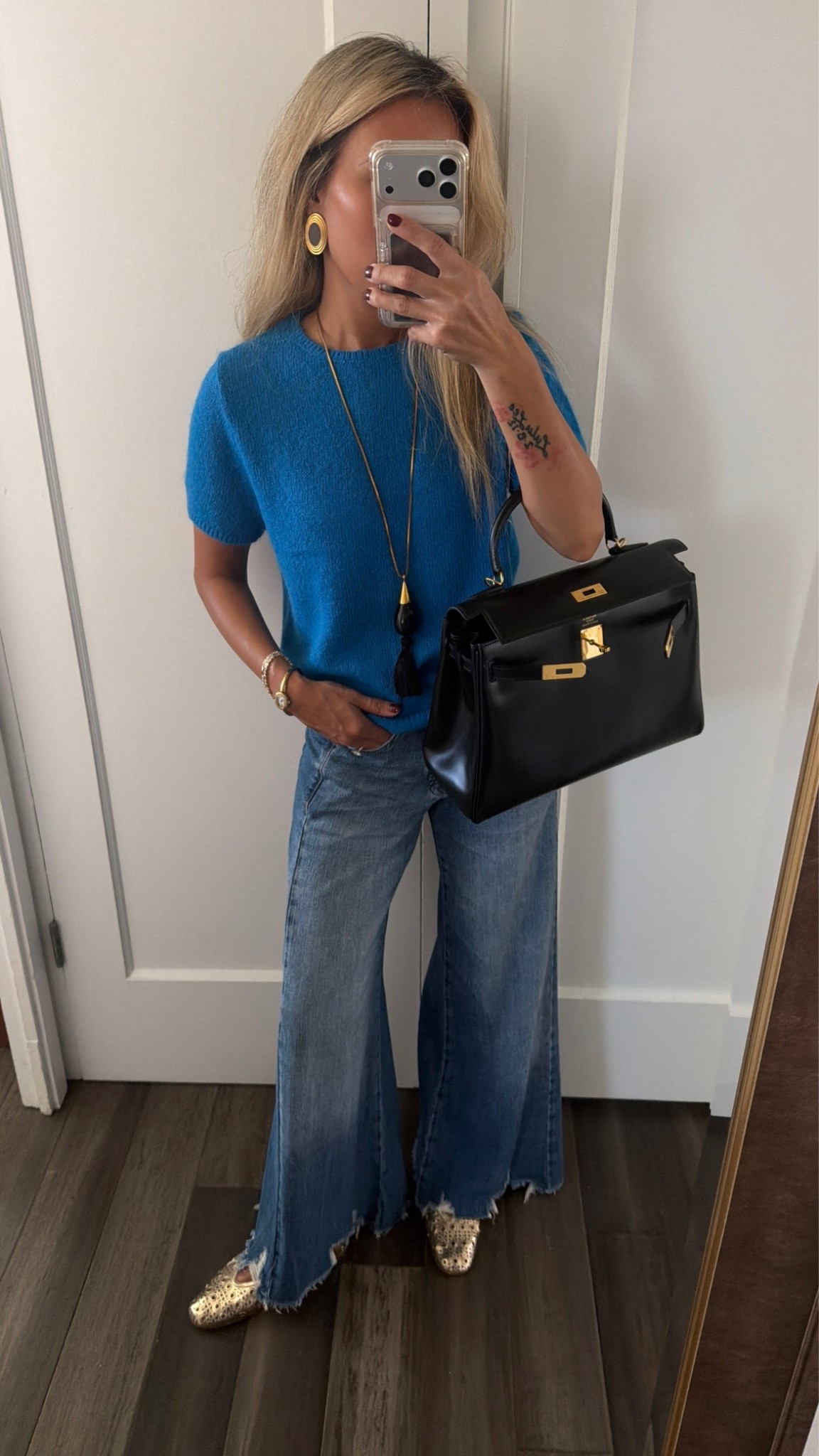 Such cool jeans!!! @Target xs sweater top, size 24 petite jeans!