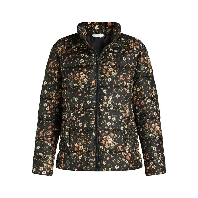 Time and Tru Women's and Women's Plus Puffer Jacket, Sizes XS-3X | Walmart (US)