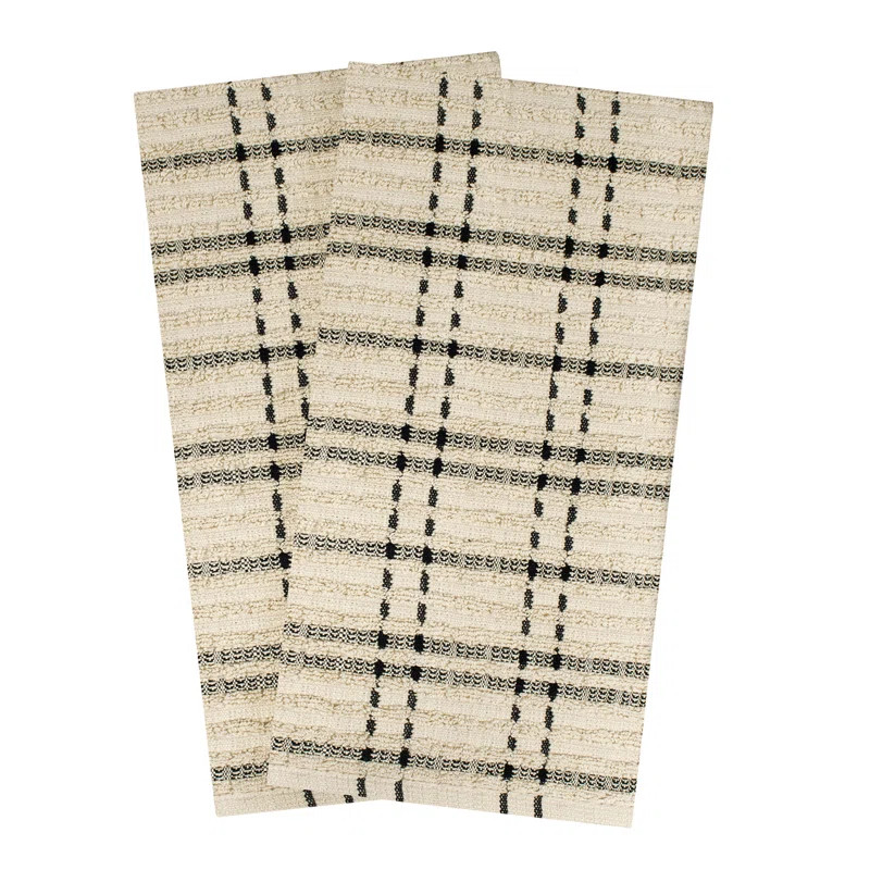 Cotton Plaid Waffle Tea Towel Kitchen Towel | Wayfair North America