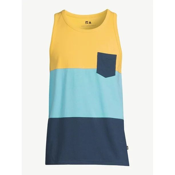 Free Assembly Men's Tri-Colorblocked Tank Top - Walmart.com | Walmart (US)