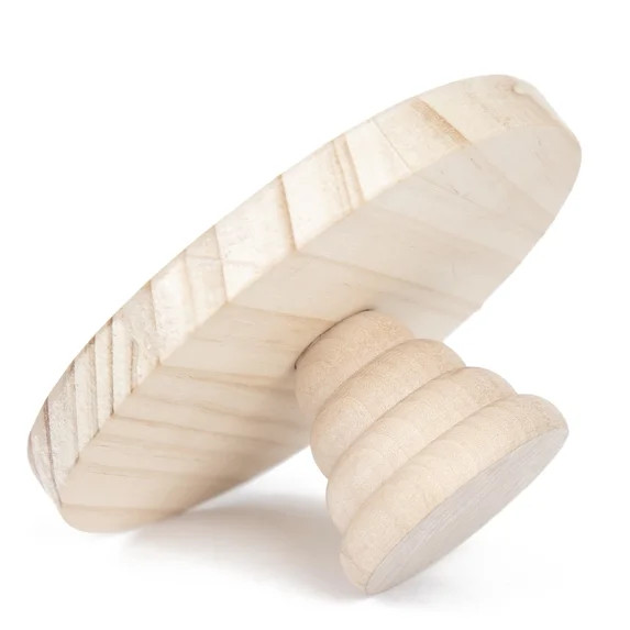 Hello Hobby Mini Unfinished Natural Wood Short Pedestal Stand, 5.5" Diameter x 2.5"H | Walmart (US)