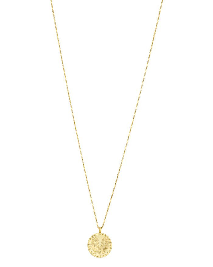 Palm Fronds Coin Pendant Necklace, 19" | Bloomingdale's (US)