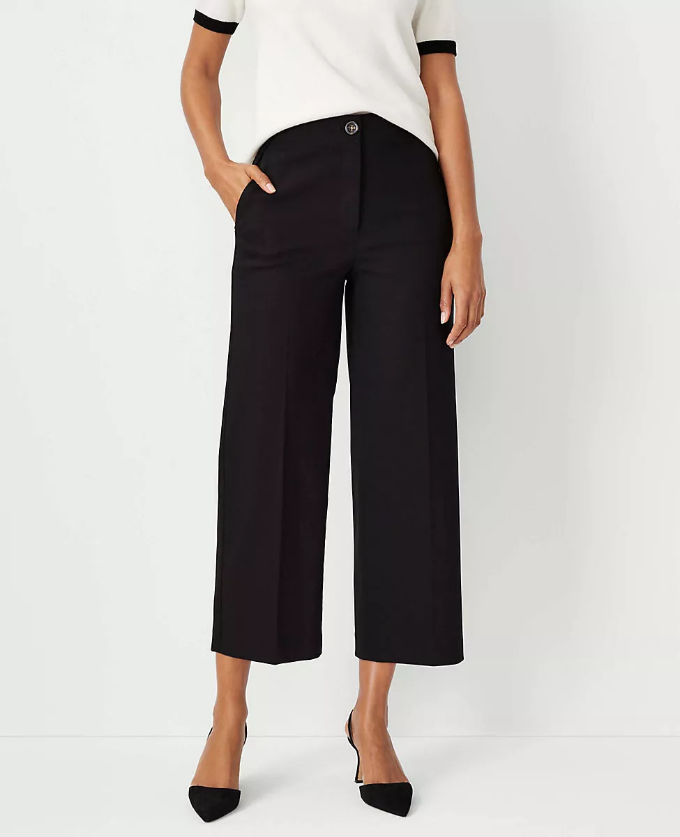 The Petite Kate Wide Leg Crop Pant curated on LTK