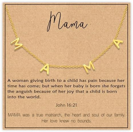 SmileBelle Necklaces for Women as First Mothers Day Gifts, Mama Necklace as New Mom Gifts Gigi Ne... | Amazon (US)