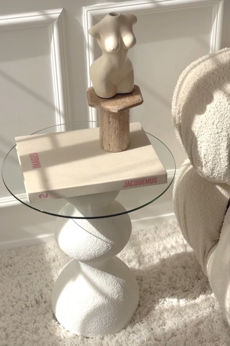 Monochrome corner at my photo studio, The Glow Loft. I love round edges! #interiordesign #monochrome #interior #aesthetichome

#LTKhome #LTKunder100 #LTKFind