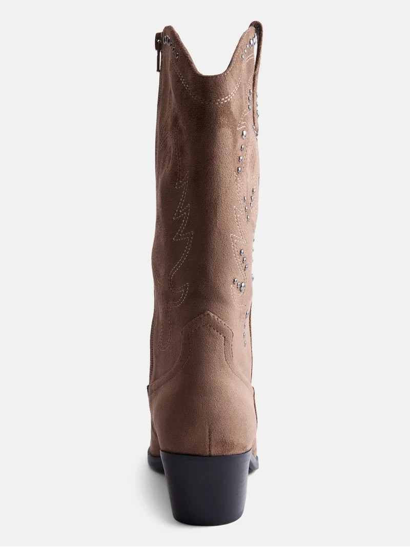 No Boundaries Women's Studded Cowboy Boots | Walmart (US)