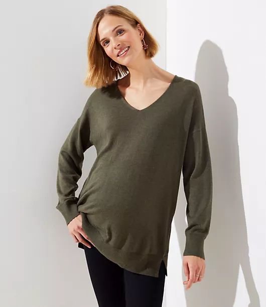 LOFT Maternity V-Neck Sweater | LOFT