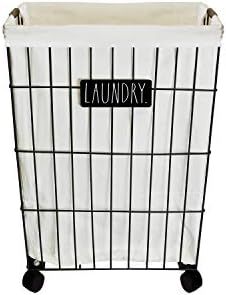 Rae Dunn Heavy Duty Laundry Hamper on Wheels - By Designstyles | Amazon (US)