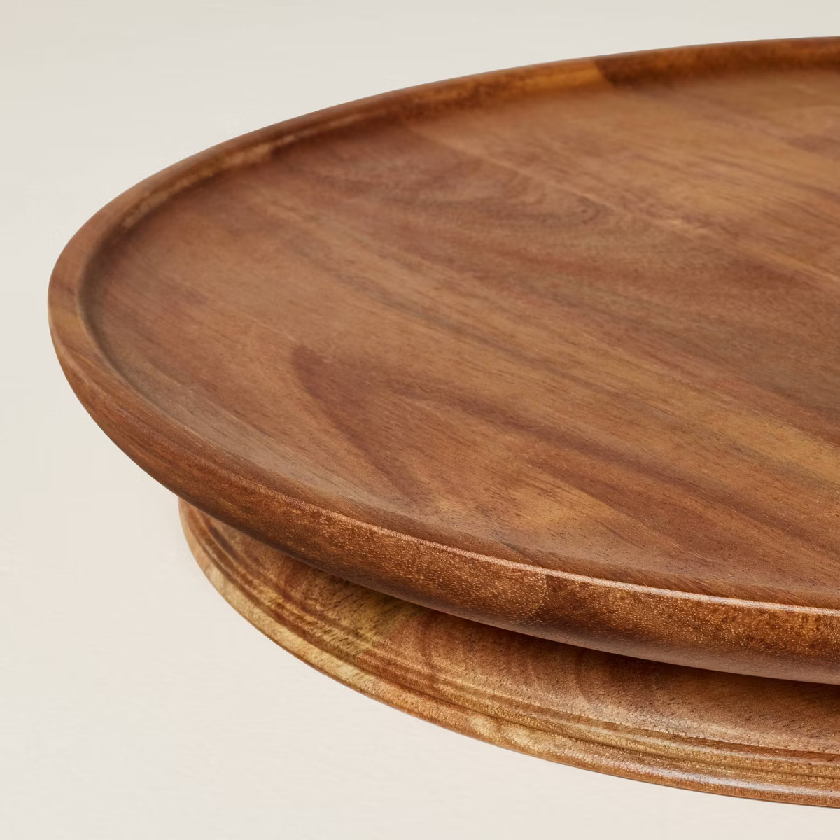 14" Wooden Pedestal Lazy Susan Brown - Hearth & Hand™ with Magnolia | Target