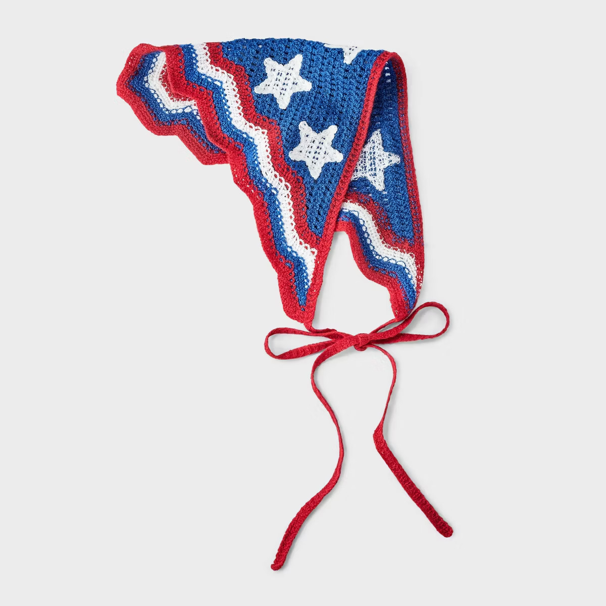 Americana Knitted Headscarf - Red/White/Blue | Target