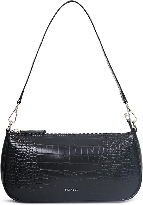 Barabum Retro Classic Clutch Shoulder Tote HandBag with Zipper Closure for Women (2-Black): Handb... | Amazon (US)