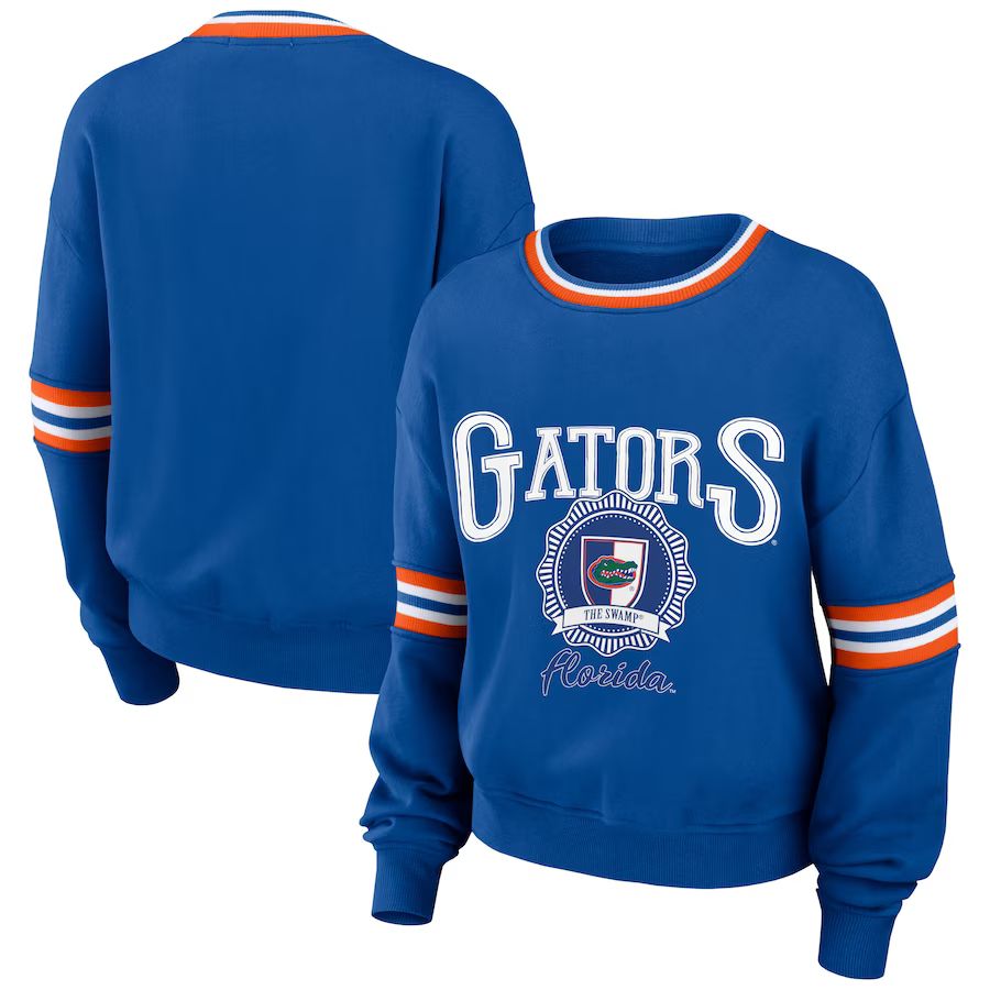 Florida Gators WEAR by Erin Andrews Women's Vintage Pullover Sweatshirt - Royal | Fanatics