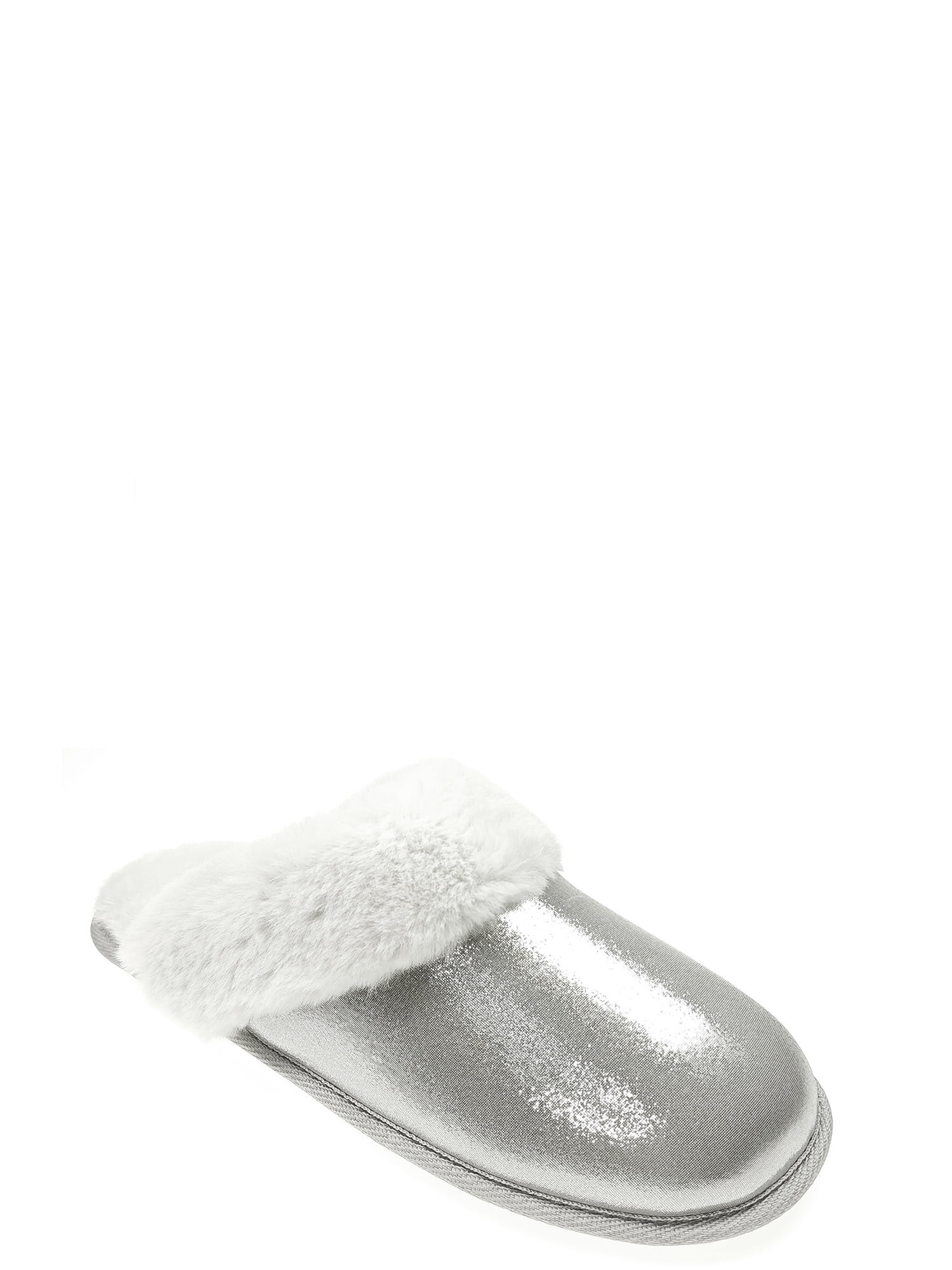 Holiday Time Mommy & Me Metallic Scuff Slippers | Walmart (US)